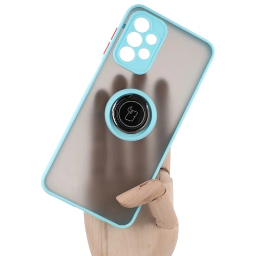 Kup Bizon Case Hybrid Ring Samsung Galaxy A23 4G / 5G füstös színben, világoskék kerettel - BIZ7382 - {ean13} - Sklep Home Screen
