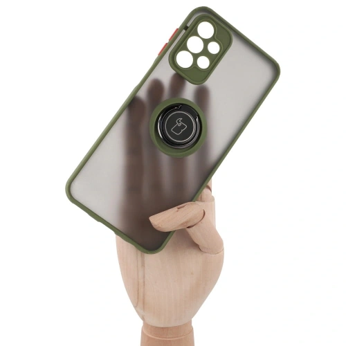 Buy Bizon Case Hybrid Ring Samsung Galaxy A23 4G / 5G smoky with a green frame - BIZ7383 - {ean13} - Home Screen Store Europe