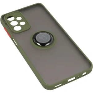 Kup Etui z uchwytem na palec Bizon Case Hybrid Ring do Galaxy A23 4G / 5G, przydymione z zieloną ramką - BIZ7383 - {ean13} - Sklep Home Screen