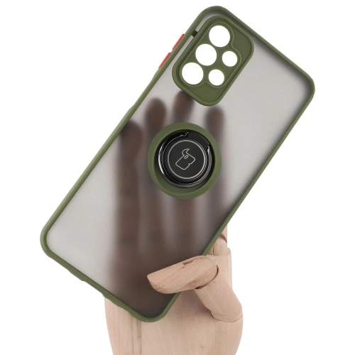 Buy Bizon Case Hybrid Ring Samsung Galaxy A23 4G / 5G smoky with a green frame - BIZ7383 - {ean13} - Home Screen Store Europe
