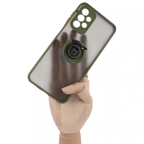Buy Bizon Case Hybrid Ring Samsung Galaxy A23 4G / 5G smoky with a green frame - BIZ7383 - {ean13} - Home Screen Store Europe
