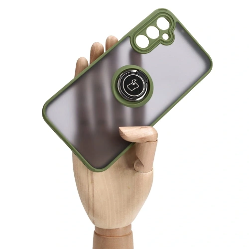 Kup Bizon Case Hybrid Ring Samsung Galaxy A24 4G rauchig mit einem grünen Rahmen - BIZ938 - {ean13} - Sklep Home Screen