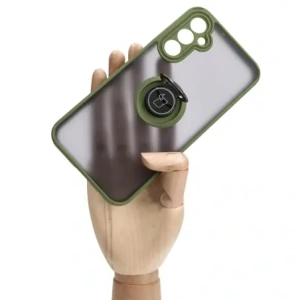 Kup Bizon Case Hybrid Ring Samsung Galaxy A24 4G rauchig mit einem grünen Rahmen - BIZ938 - {ean13} - Sklep Home Screen