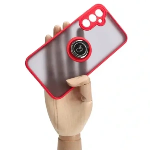 Kup Bizon Case Hybrid Ring Samsung Galaxy A24 4G rauchig mit einem roten Rahmen - BIZ939 - {ean13} - Sklep Home Screen