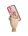 Kup Etui s úchytem na prst Bizon Case Hybrid Ring do Samsung Galaxy A24 4G kouřové s červeným rámem - BIZ939 - {ean13} - Sklep Home Screen