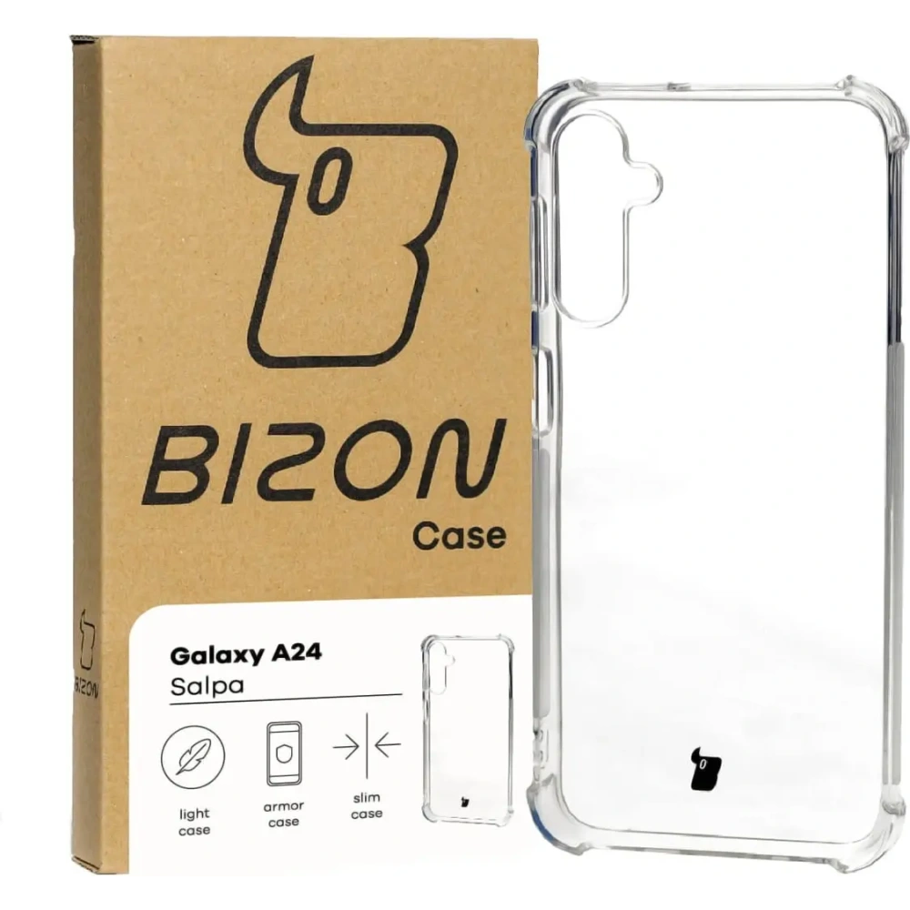 Elastyczne etui Bizon Case Salpa do Samsung Galaxy A24 4G przezroczyste