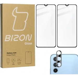 Kup BIZON Edge Pack 2x Bildschirmglas + Kameraglas Samsung Galaxy A24 - BIZ943 - {ean13} - Sklep Home Screen
