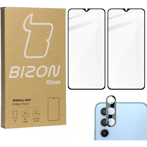 Kup BIZON Edge Pack 2x sticlă de ecran + sticlă de cameră Samsung Galaxy A24 - BIZ943 - {ean13} - Sklep Home Screen