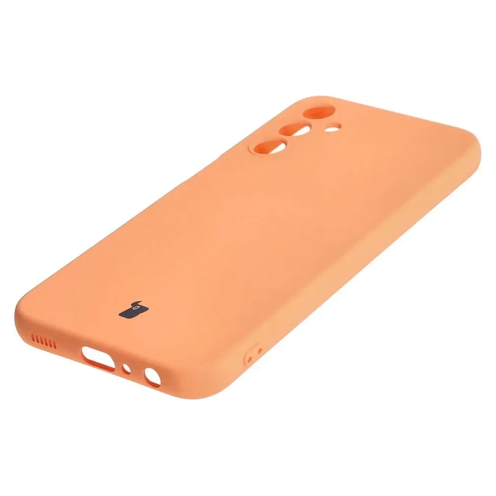 Etui Bizon Case Silicone do Samsung Galaxy A24 pomarańczowe
