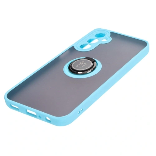 Kup Bizon Case Hybrid Ring Samsung Galaxy A24 4G fumuriu cu un cadru bleu deschis - BIZ946 - {ean13} - Sklep Home Screen