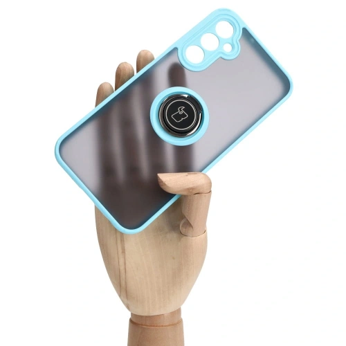 Kup Bizon Case Hybrid Ring Samsung Galaxy A24 4G fumuriu cu un cadru bleu deschis - BIZ946 - {ean13} - Sklep Home Screen