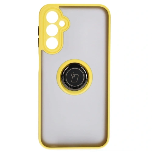 Buy Bizon Case Hybrid Ring Samsung Galaxy A24 4G smoky with a yellow frame - BIZ947 - {ean13} - Home Screen Store Europe