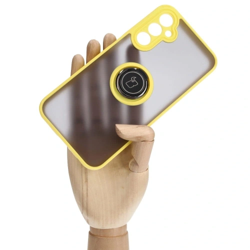 Kup Bizon Case Hybrid Gyűrű Samsung Galaxy A24 4G füstös sárga kerettel - BIZ947 - {ean13} - Sklep Home Screen