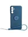Etui Bizon Case Silicone Ring Sq do Samsung Galaxy A24 modré