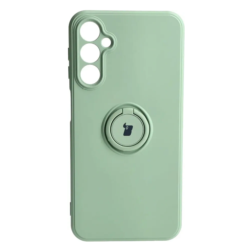 Etui Bizon Case Silicone Ring Sq do Samsung Galaxy A24 jasnozielone