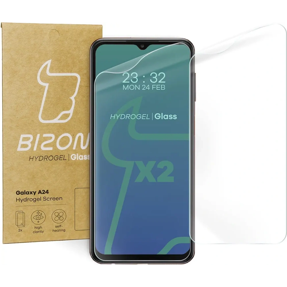 Folia hydrożelowa na ekran Bizon Glass Hydrogel do Samsung Galaxy A24 4G [2 PACK]
