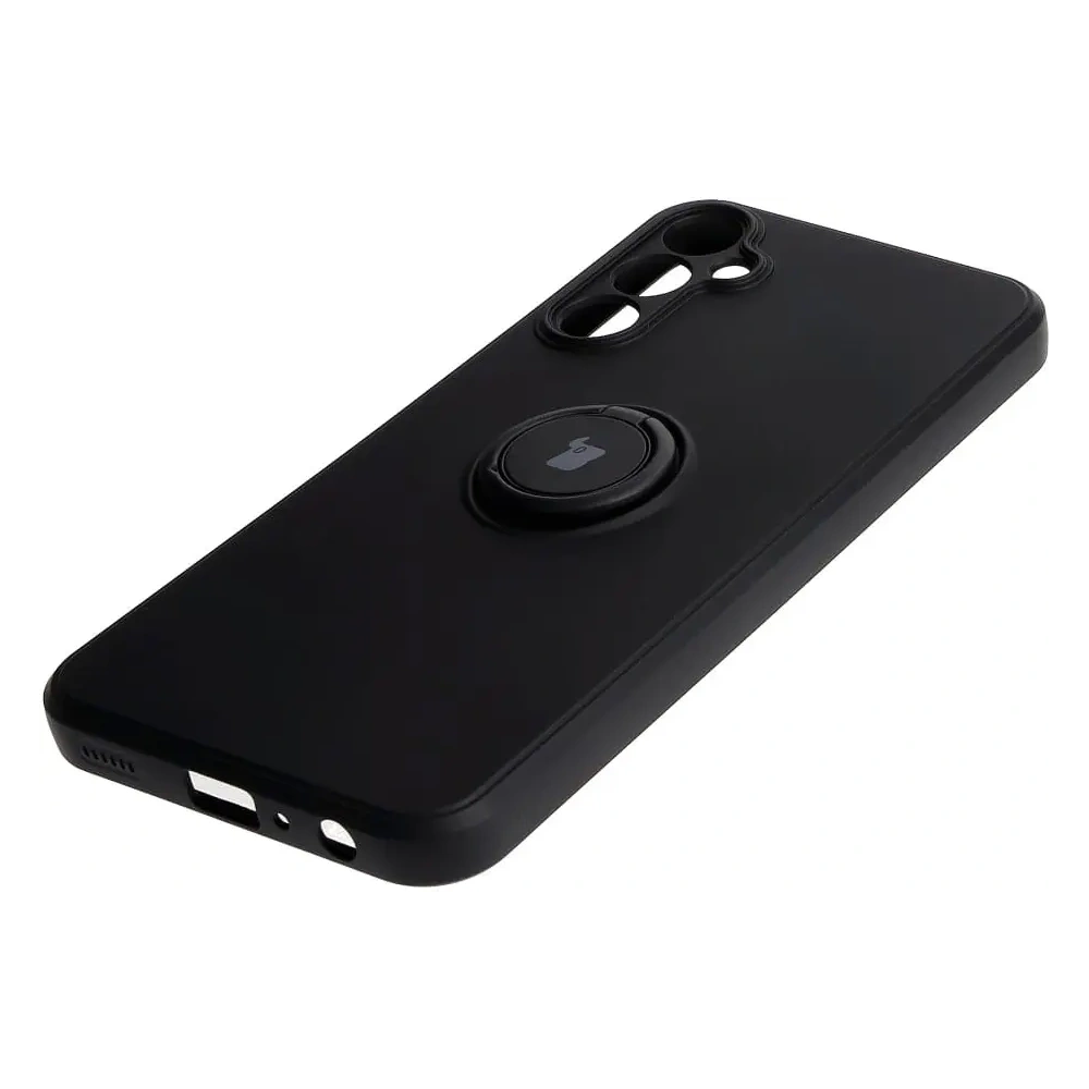 Etui Bizon Case Silicone Ring Sq do Samsung Galaxy A24 czarne