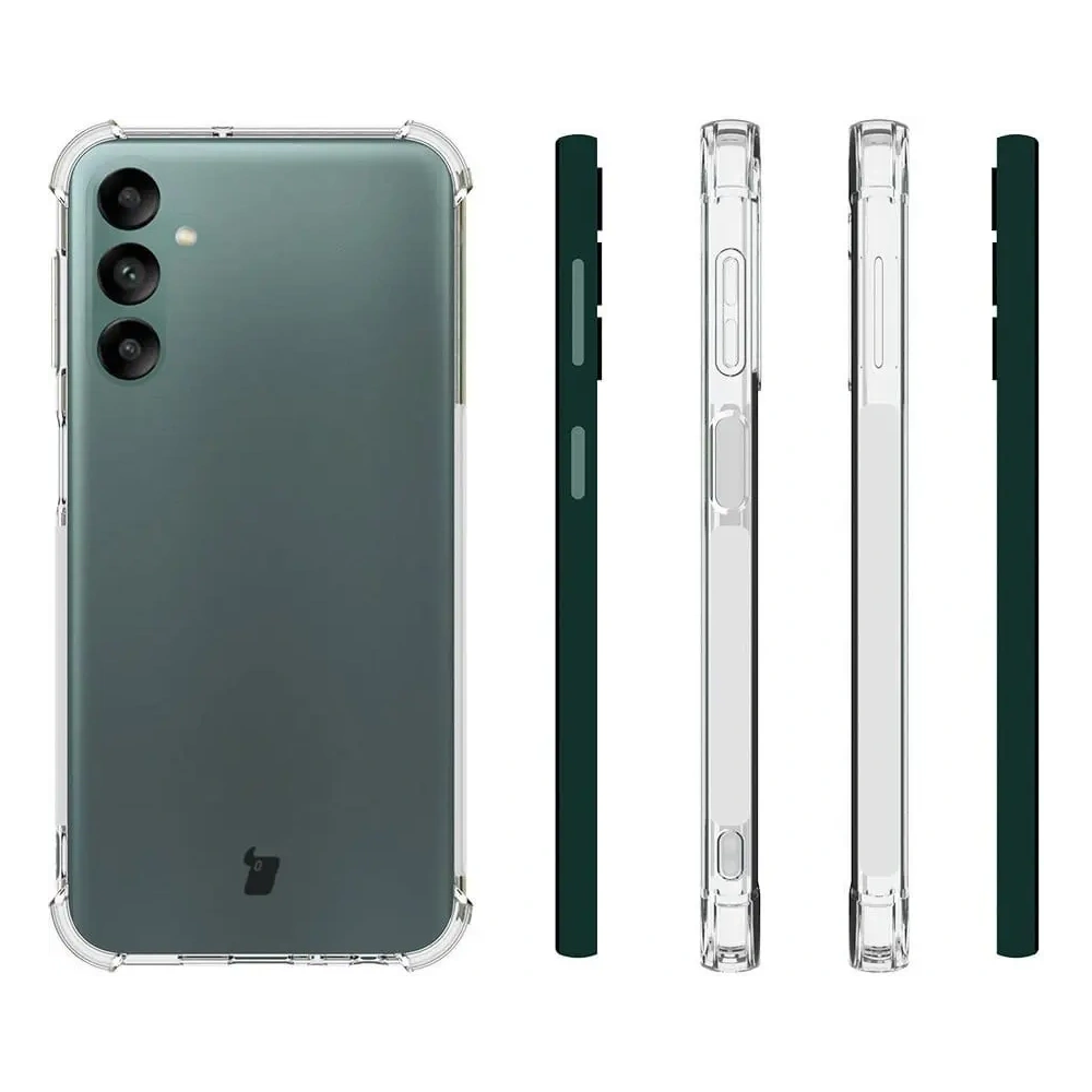 Etui + 2x szkło na ekran + obiektyw Bizon Case Clear Pack do Samsung Galaxy A24 przezroczyste