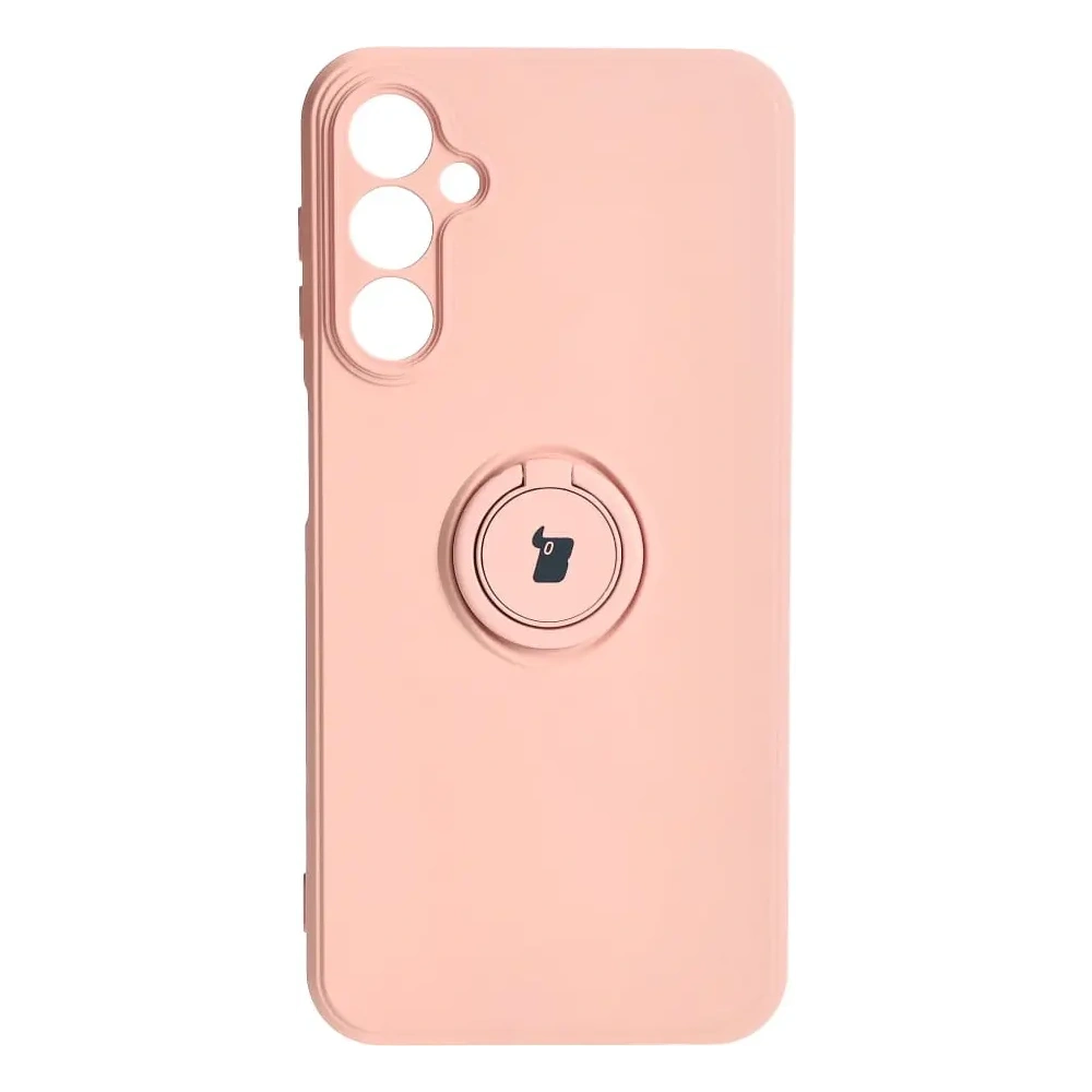 Etui Bizon Case Silicone Ring Sq do Samsung Galaxy A24 jasnoróżowe
