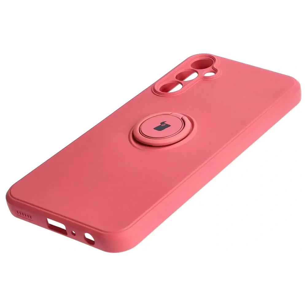 Etui Bizon Case Silicone Ring Sq do Samsung Galaxy A24 brudny róż