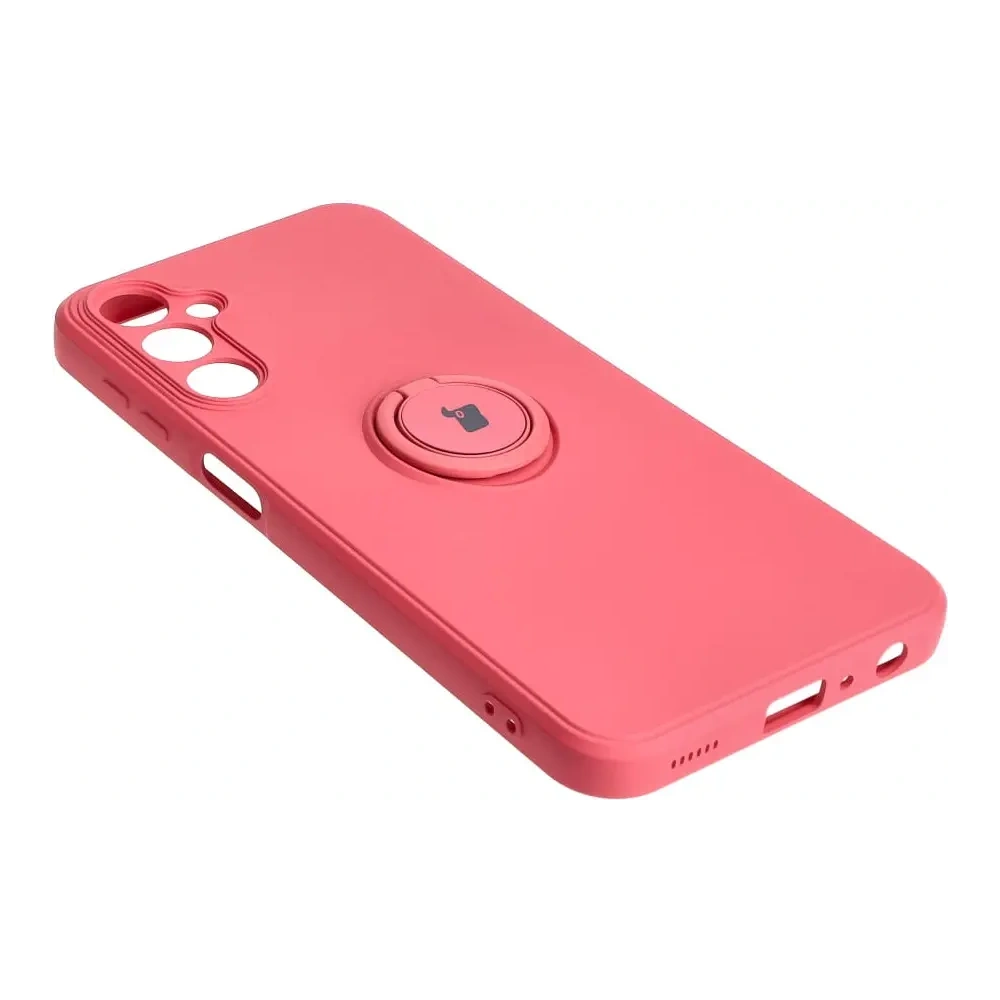 Etui Bizon Case Silicone Ring Sq do Samsung Galaxy A24 brudny róż