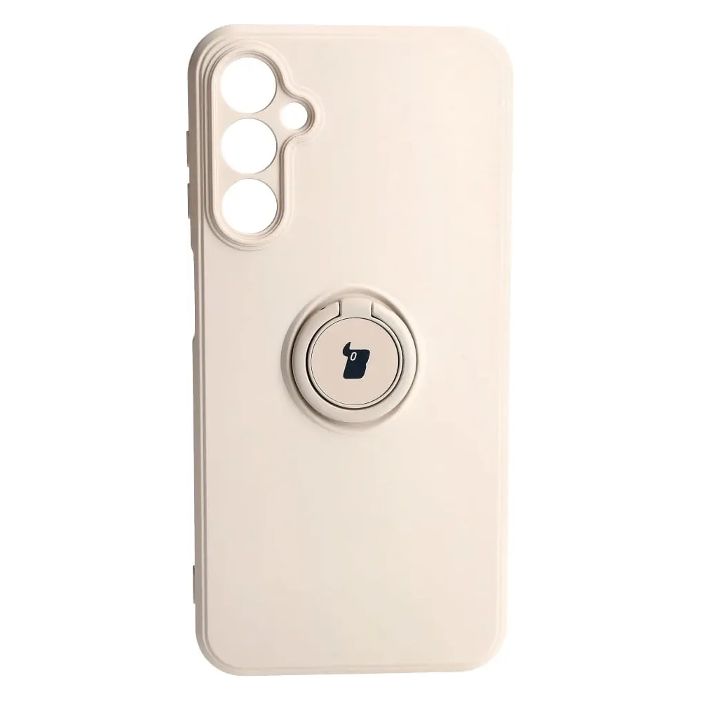 Etui Bizon Case Silicone Ring Sq do Samsung Galaxy A24 beżowe