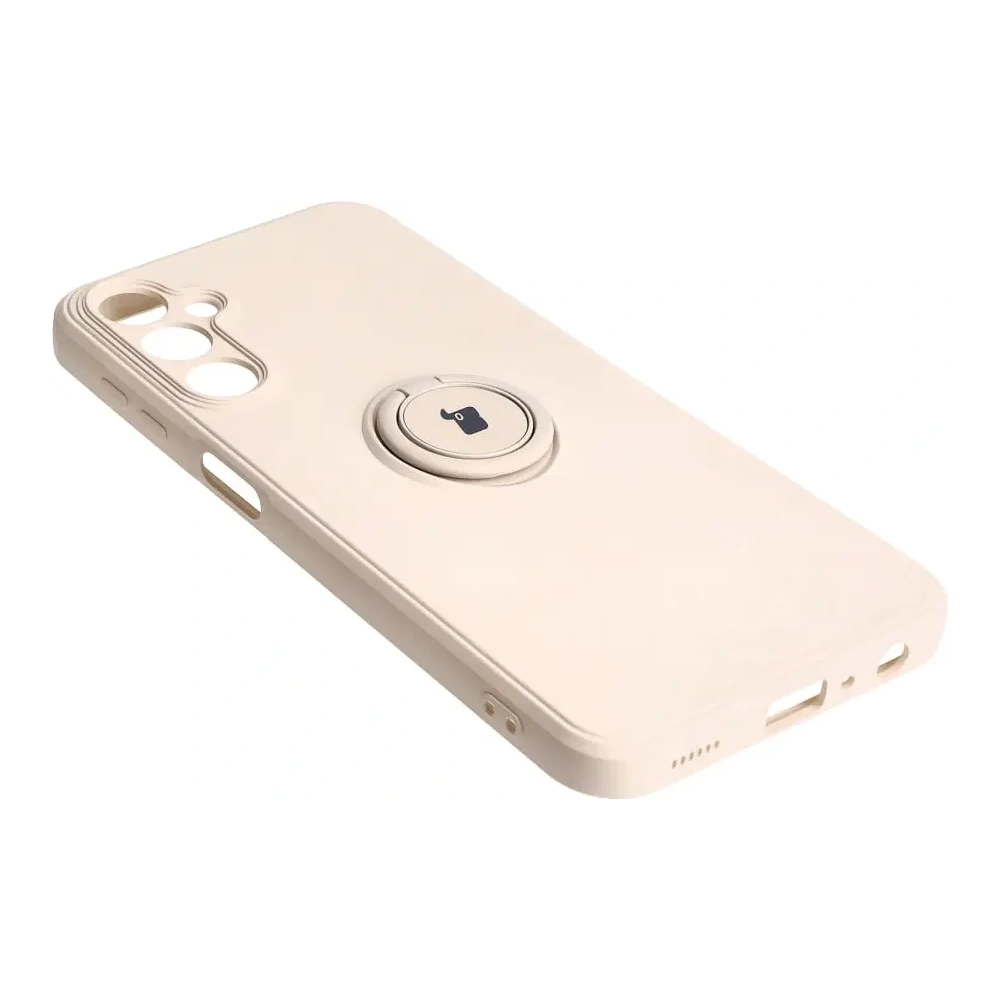 Etui Bizon Case Silicone Ring Sq do Samsung Galaxy A24 beżowe