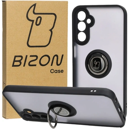 Kup Etui s úchopem na prst Bizon Case Hybrid Ring pro Samsung Galaxy A24 4G kouřové s černým rámem - BIZ967 - {ean13} - Sklep Home Screen