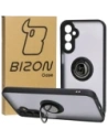 Bizon Case Hybrid Ring Samsung Galaxy A24 4G fumuriu cu un cadru negru