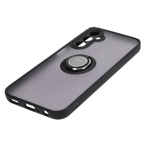 Kup Etui s úchopem na prst Bizon Case Hybrid Ring pro Samsung Galaxy A24 4G kouřové s černým rámem - BIZ967 - {ean13} - Sklep Home Screen