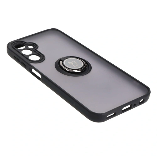 Kup Etui s úchopem na prst Bizon Case Hybrid Ring pro Samsung Galaxy A24 4G kouřové s černým rámem - BIZ967 - {ean13} - Sklep Home Screen
