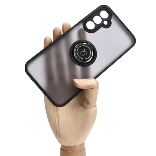 Kup Etui s úchopem na prst Bizon Case Hybrid Ring pro Samsung Galaxy A24 4G kouřové s černým rámem - BIZ967 - {ean13} - Sklep Home Screen