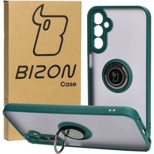 Kup Bizon Case Hybrid Ring Samsung Galaxy A24 4G rauchig mit einem dunkelgrünen Rahmen - BIZ971 - {ean13} - Sklep Home Screen