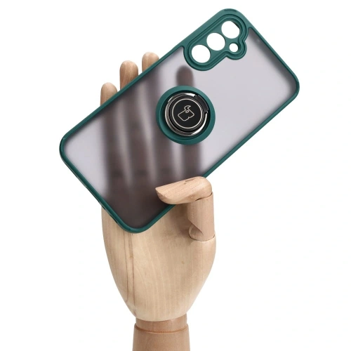 Kup Bizon Case Hybrid Ring Samsung Galaxy A24 4G rauchig mit einem dunkelgrünen Rahmen - BIZ971 - {ean13} - Sklep Home Screen