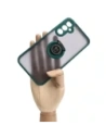Kup Bizon Case Hybrid Ring Samsung Galaxy A24 4G rauchig mit einem dunkelgrünen Rahmen - BIZ971 - {ean13} - Sklep Home Screen