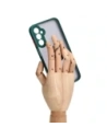 Kup Bizon Case Hybrid Ring Samsung Galaxy A24 4G rauchig mit einem dunkelgrünen Rahmen - BIZ971 - {ean13} - Sklep Home Screen