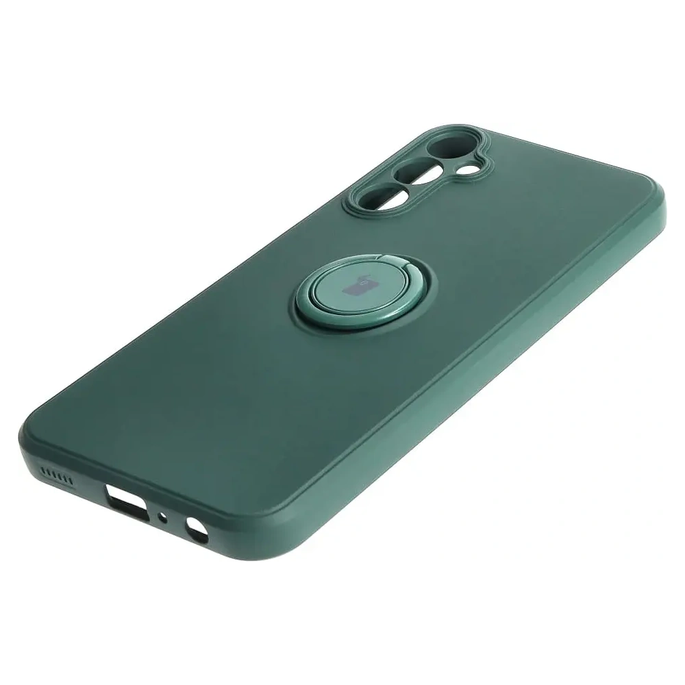 Etui Bizon Case Silicone Ring Sq do Samsung Galaxy A24 ciemnozielone