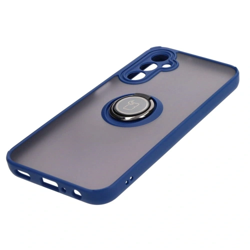 Kup Bizon Case Hybrid Ring Samsung Galaxy A24 4G fumuriu cu un cadru albastru închis - BIZ974 - {ean13} - Sklep Home Screen