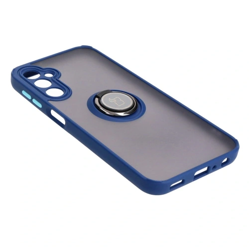 Buy Bizon Case Hybrid Ring Samsung Galaxy A24 4G smoky with a navy blue frame - BIZ974 - {ean13} - Home Screen Store Europe