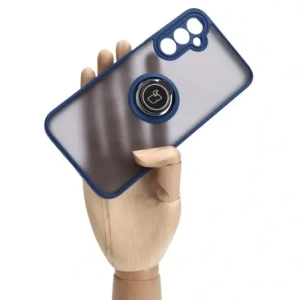 Kup Bizon Case Hybrid Ring Samsung Galaxy A24 4G rauchig mit einem navyblauen Rahmen - BIZ974 - {ean13} - Sklep Home Screen