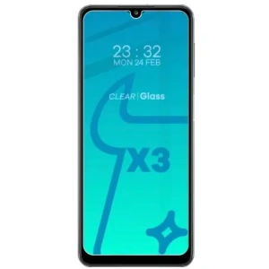 BIZON Clear 2 Pack 3x screen glass + camera glass Samsung Galaxy A32 5G