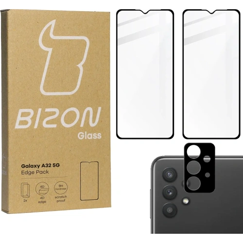 Kup BIZON Edge Pack 2x képernyő üveg + kamera üveg Samsung Galaxy A32 5G - BIZ7386 - {ean13} - Sklep Home Screen
