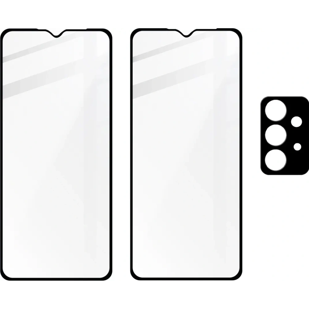 2x Szkło na ekran + szkło na aparat BIZON Edge do Samsung Galaxy A32 5G