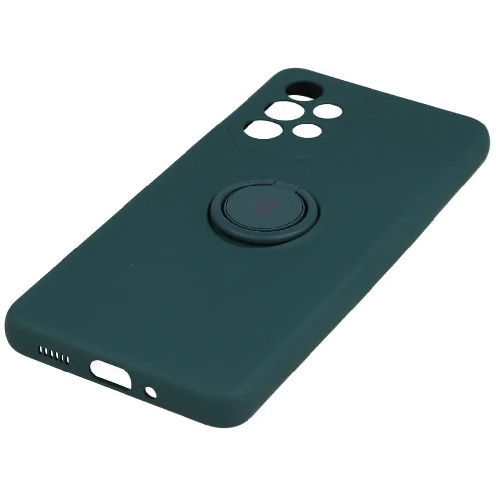 Etui Bizon Case Silicone Ring do Samsung Galaxy A33 5G ciemnozielone