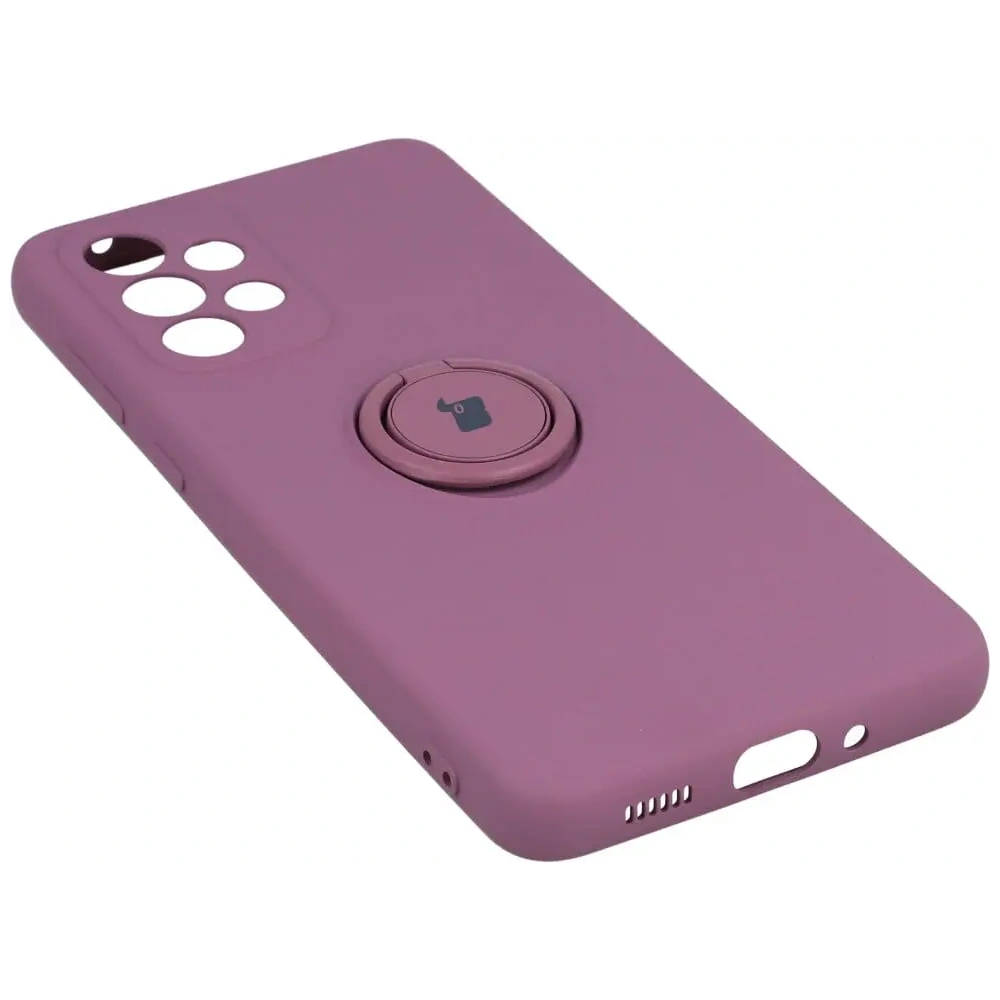 Etui Bizon Case Silicone Ring do Samsung Galaxy A33 5G ciemnofioletowe