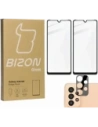 Szkło hartowane Bizon Glass Edge - 2 sztuki + ochrona na obiektyw, Galaxy A33, czarne