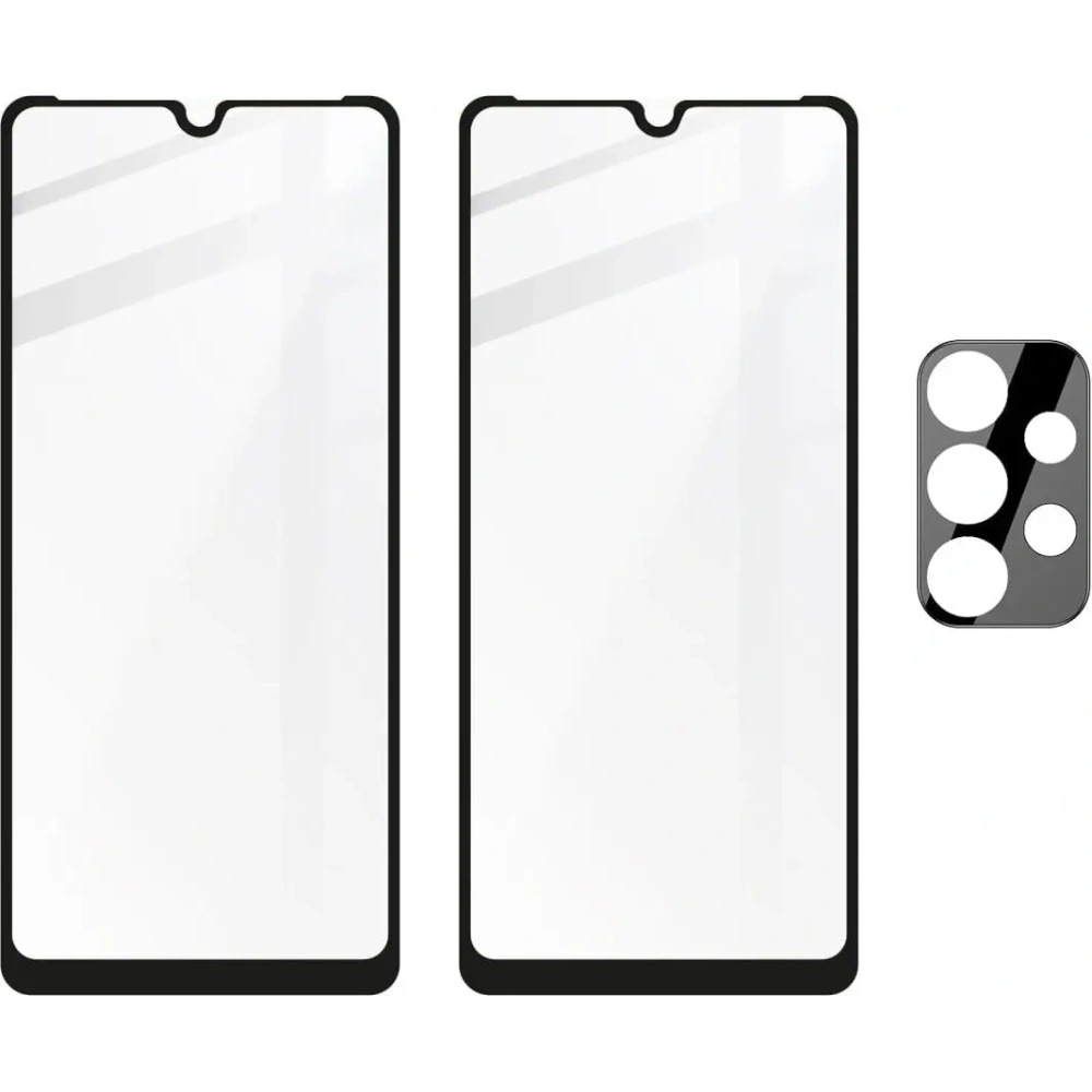 2x szkło hartowane Bizon Glass Edge + ochrona na obiektyw Samsung Galaxy A33 czarne