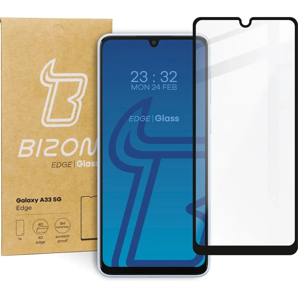 Szkło hartowane Bizon Glass Edge do Samsung Galaxy A33 5G czarne