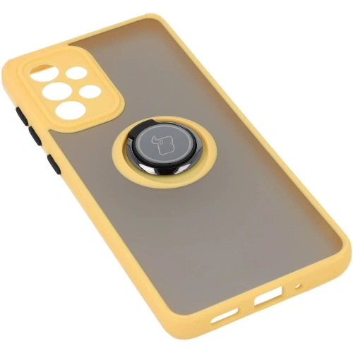 Bizon Case Hybrid Ring Samsung Galaxy A33 5G smoky with a yellow frame