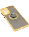 Bizon Case Hybrid Ring Samsung Galaxy A33 5G smoky with a yellow frame